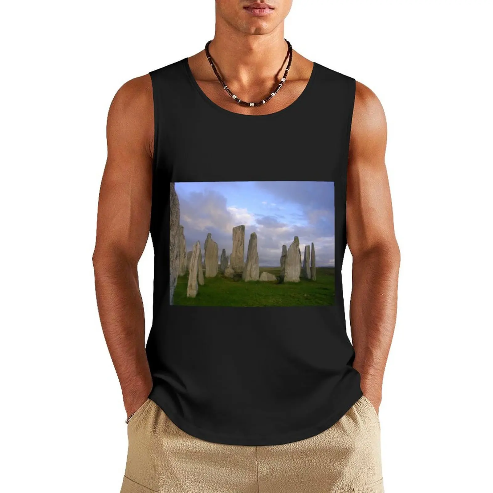 Callanish Dawn Tank Top Sports shirt man Men's gym clothing