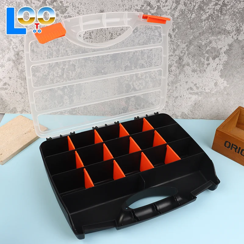 منظمات صندوق الأدوات ومقصورة حاوية بلاستيكية للتخزين وحافظة صدر قابلة للفصل قابلة للتعديل لبرغي تثبيت الأجهزة