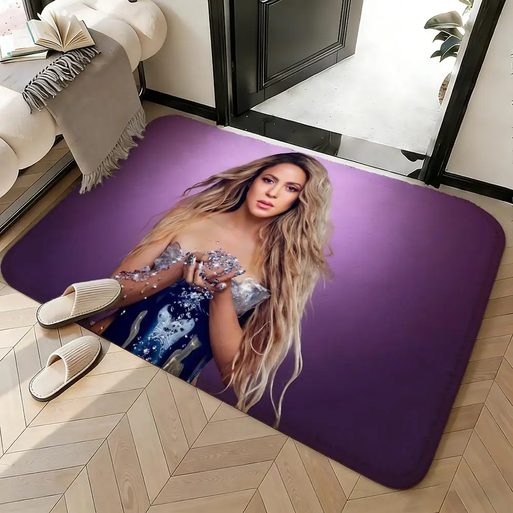Soft Absorbent Non-Slip Rug Celebrity Shakira Floor Mat Home Decor Doormat Bedroom Floor Mat Shower Carpet