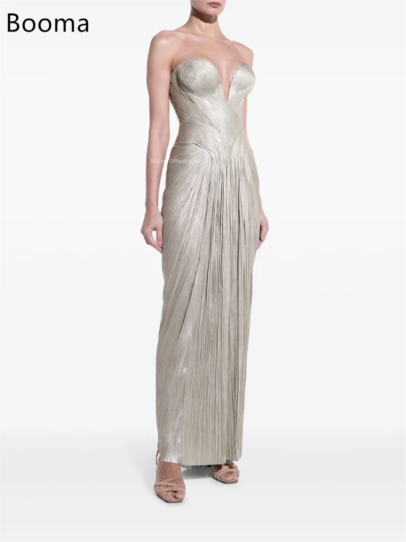 Booma simples sem alças sereia vestidos de noite formais vestidos de festa para mulheres elegante plissado longo vestido de baile personalizar 2025