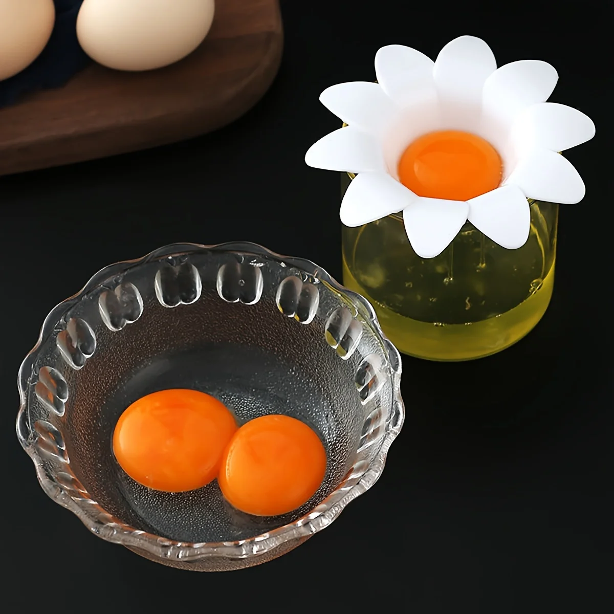 1/5/10 pieces Cute flower design egg yolk and egg white separator kitchen small tool baking accessory tool egg liquid extractor
