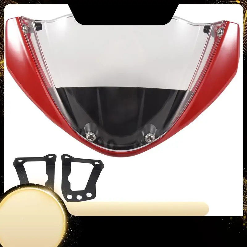 

Motorcycle Windshield Head Cover Windshield Fairing For Ducati Monster 696 795 796 M1100, Red-A74F
