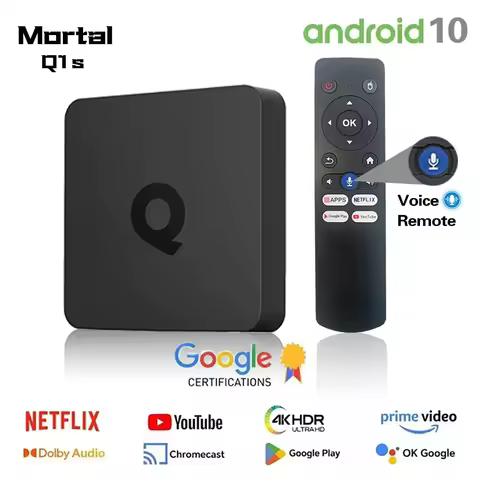 Smart TV Box Home Theater Mortal Q1S Android10 Allwinner H313 Quad Core Dual 2.4G5GWIFI Bluetooth 5.2 Support 4K H.265 Netflix