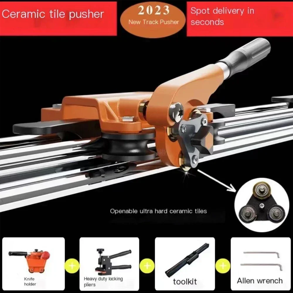 180CM Manual Ceramic Tile Cutting Tool Set Glass Tile Push Knife with Ceramic Vacuum Suction Cup Ruler Floor Tile Cutter