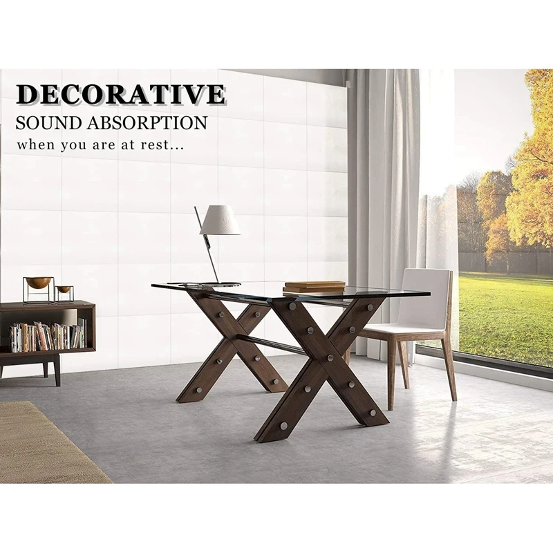 Daily Sale 6PCS Acoustic Absorption Panel 12Inch X 12Inch X 0.4Inch Sound Proof Padding For Echo Bass Isolation For Acoustic