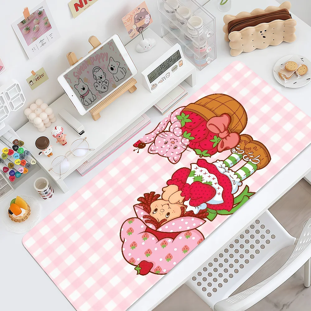 Mouse Pad MousePad Non-slip Lockedge Office Student Gaming Thickened Cartoon Large Writing Pad S-Strawberry Cushion
