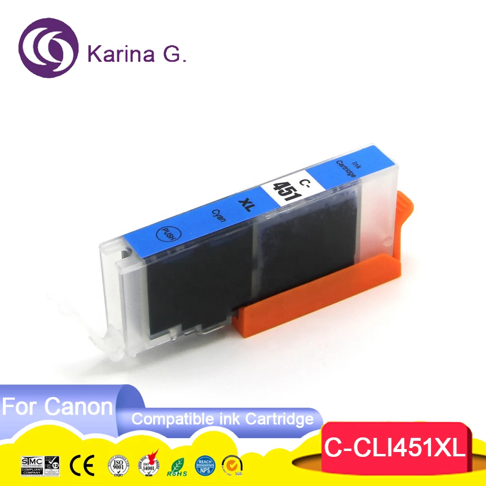 450 PGI-450 PGI450 451 CLI-451 CLI451 Premium kleur compatibele printerinktcartridge voor Canon PIXMA MG5440/MG5540/MG5640/MG6340