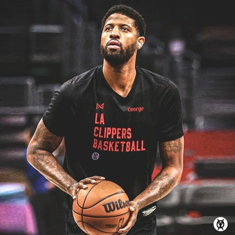 Paul George Męska koszulka do koszykówki z krótkim rękawem Odzież sportowa i codzienna Bawełniana strona 13 2024 Znacząca odzież