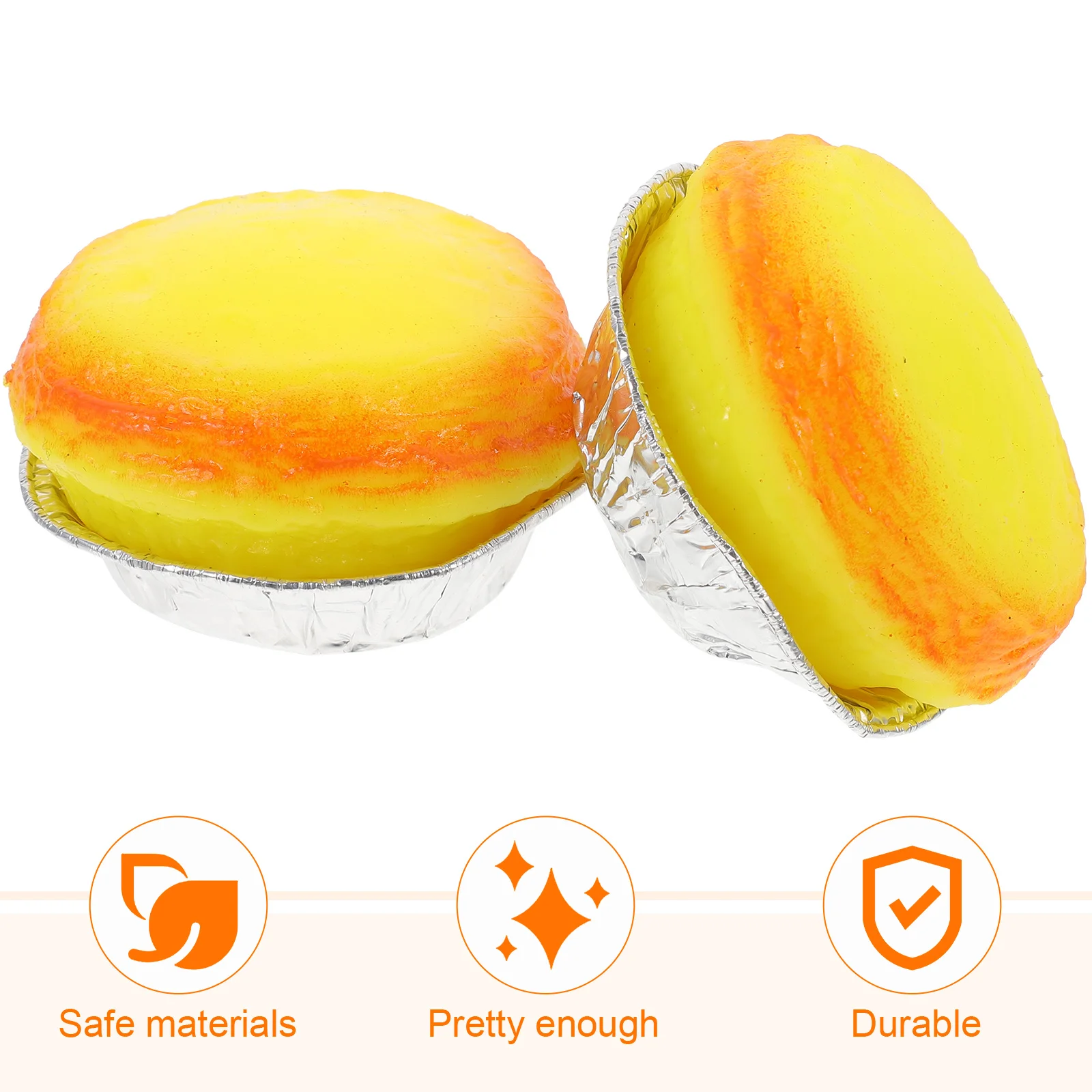 2 قطعة البيض لاذع الإجهاد الكرة تململ الإغاثة محاكاة وهمية الغذاء اليد ضغط الضغط الحسية لصالح تململ لعبة #6