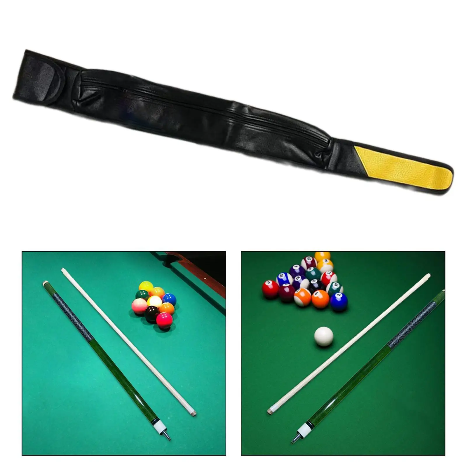 

Billiard Cue Carrier Container Durable PU Leather Case for Pool Cue Tips and Snooker Accessories Club Use