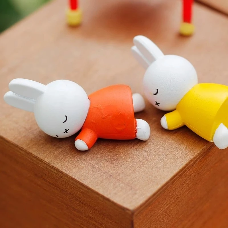 Limited Edition StylesMiffyse Action Figures Cute Colorful Climbing Rabbits Animal Figurine Kids Toy Desktop Ornament