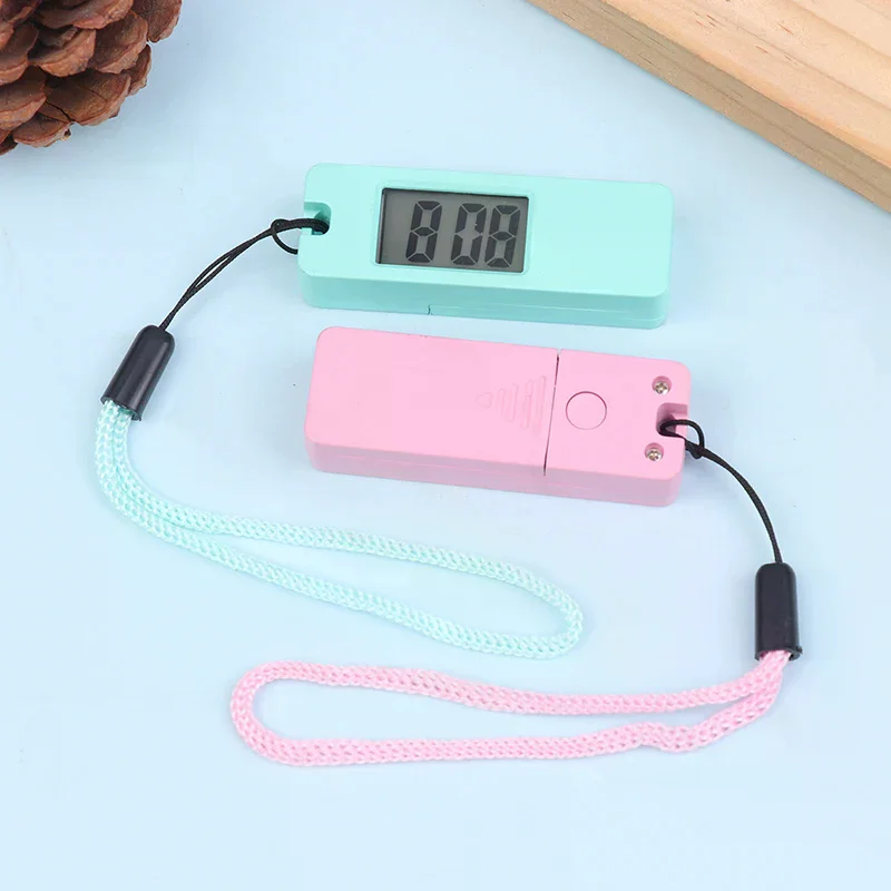 1 قطعة سلسلة مفاتيح Led مضيئة ساعة جيب صغيرة صامتة LCD شاشة ديجيتال ساعة إلكترونية المحمولة امتحان الطالب السفر جيب Watc