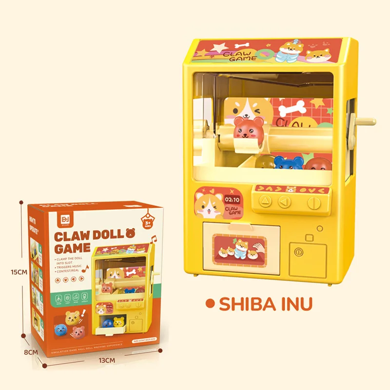 Children's Mini Clip Doll Grabbing Machine Toy Candy Twisted Egg Play Home Birthday Gift Small Home Doll