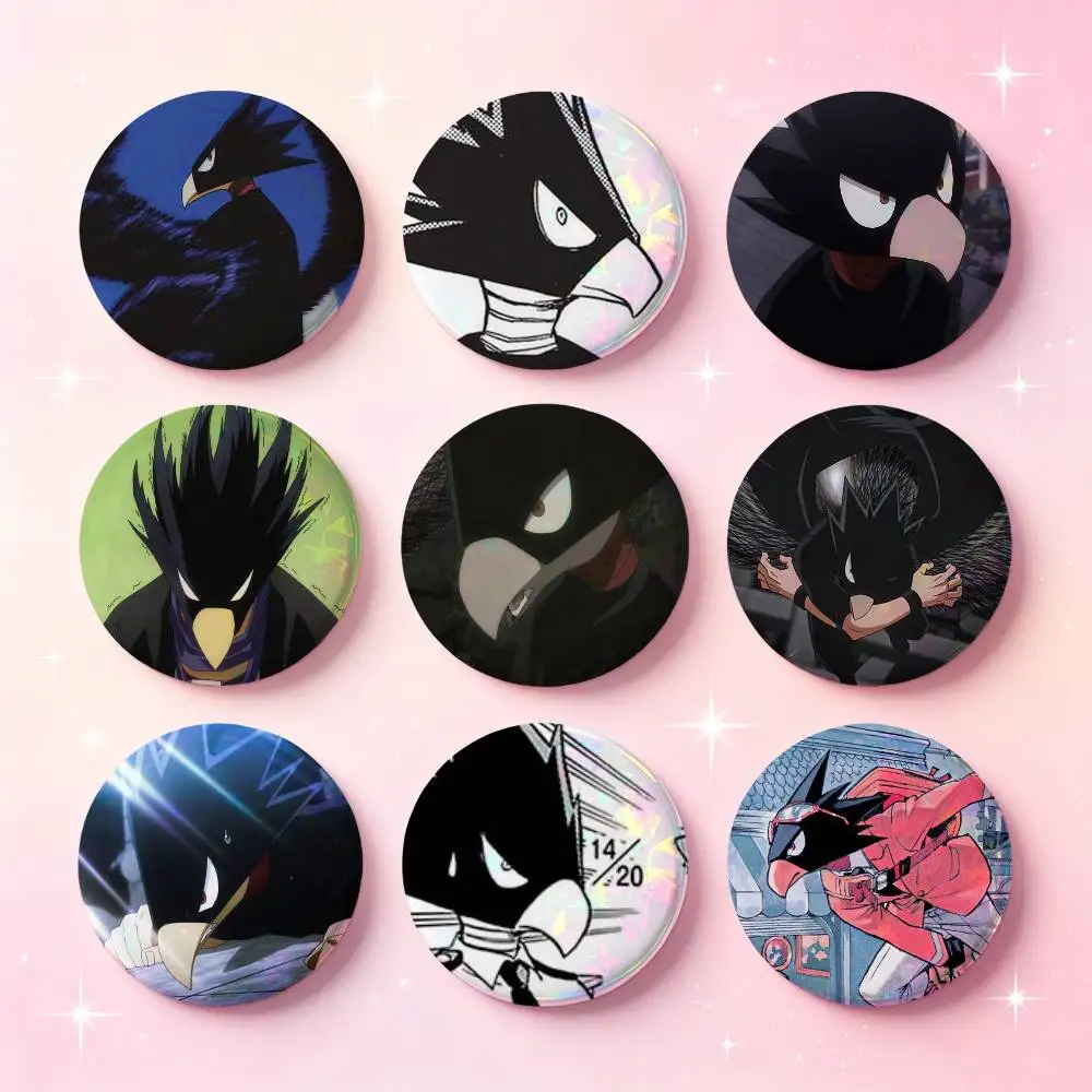 Fumikage Tokoyami Anime Figure Badges 25 32 44 58 75 Mm Round Cosplay Pin Bag Decor Fans Collect Friends Gifts Brooch Souvenir