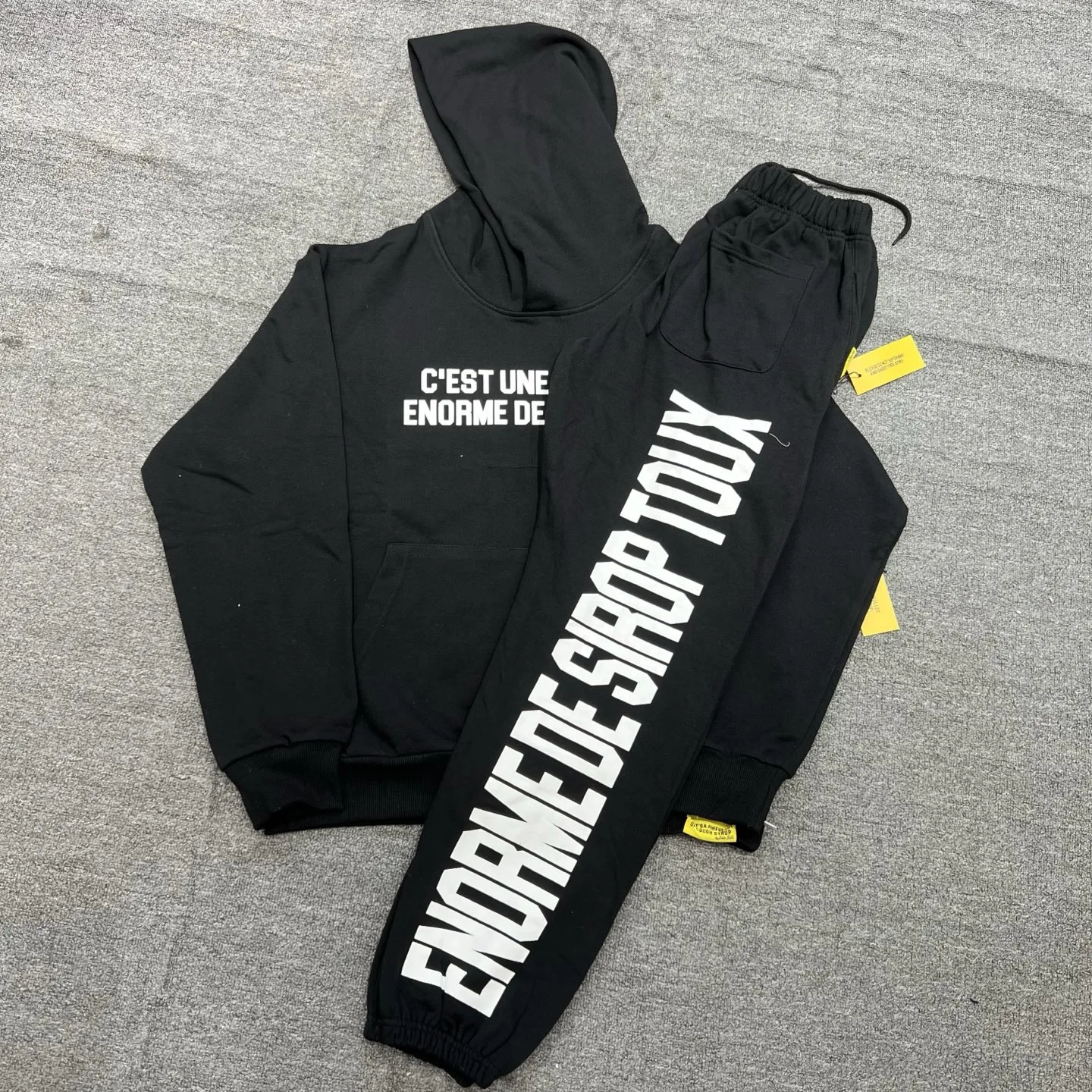 

Hooded Sweatirt Pants Set Long Sve Zipper Closure Casual Streetwear for Youth ex Comfortable Fce Fabric Trendy Co...