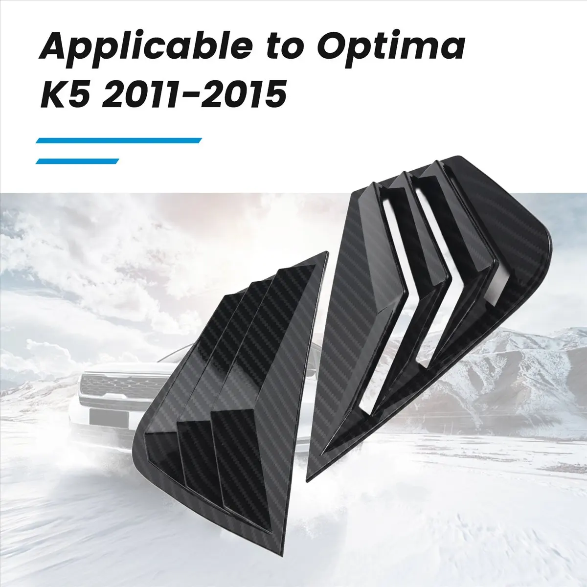 #56A (Carbon pattern color)2X Rear Side Window Quarter Louver Cover for Kia Optima K5 2011-2015,Automotive Parts & Accessories