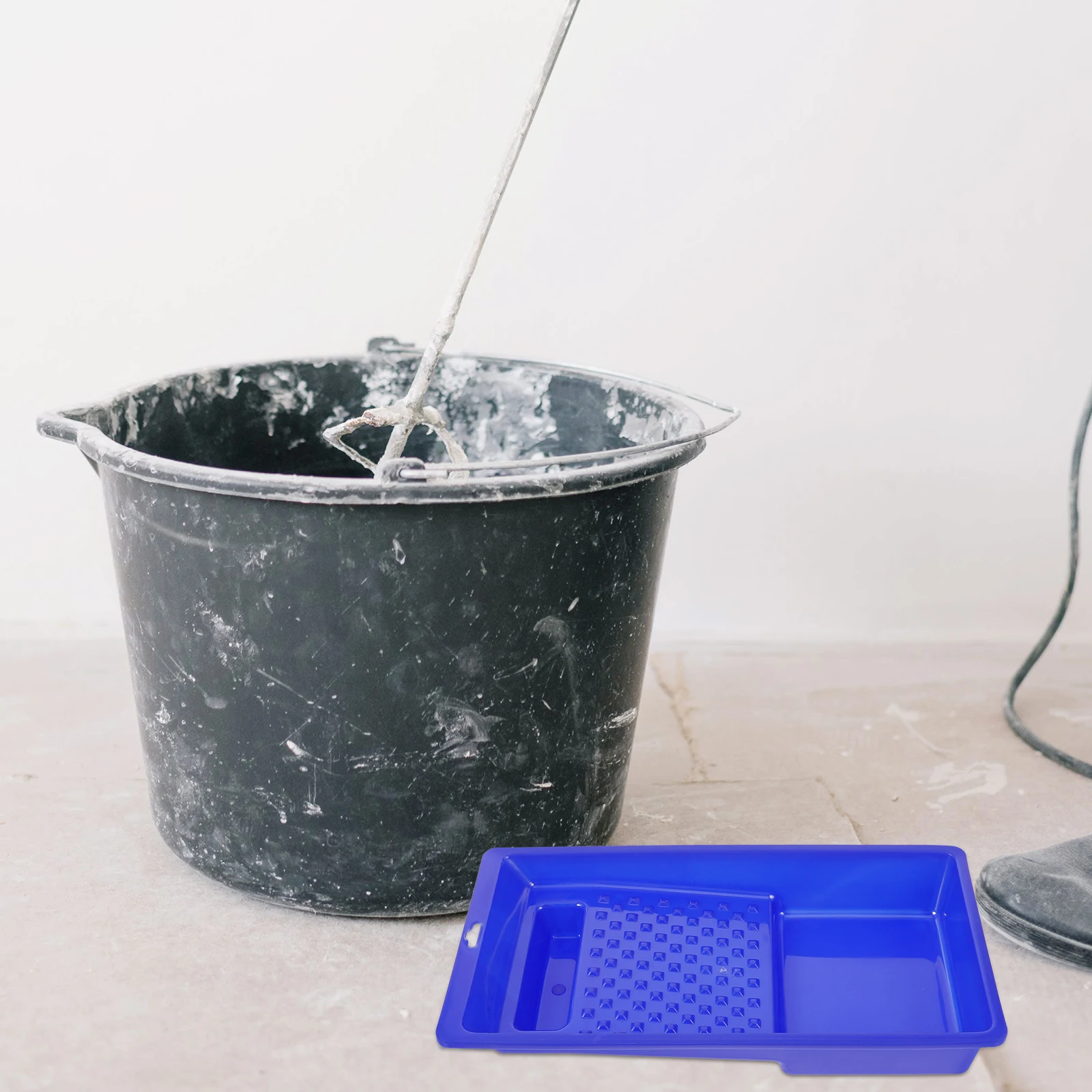 

Plastic Paint Tray 4 Inch Blue Roller Holder Pigment Container Wall Paint Storage Trays Colors Mixing Professional Use Painting