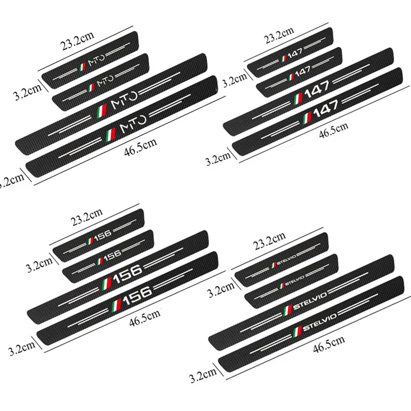 탄소 섬유 자동차 문짝 실, 알파 로메오 스포티바 줄리아 줄리에타 159 156 MITO 스텔비오 147 브레라용, 4 개