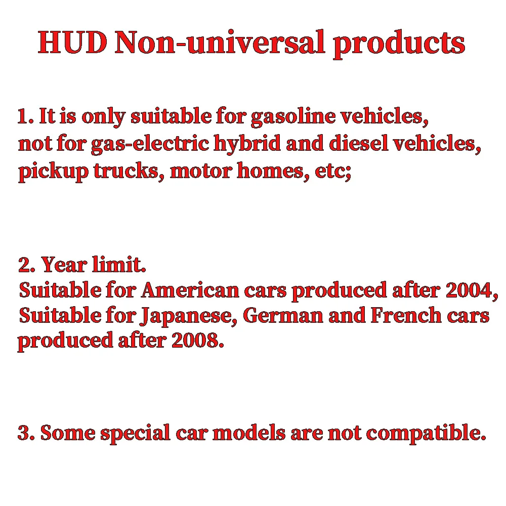 Ordinateur de bord OBD2 HUD, affichage tête haute, compteur de vitesse numérique, température de l\'eau, consommation de carburant, accessoires