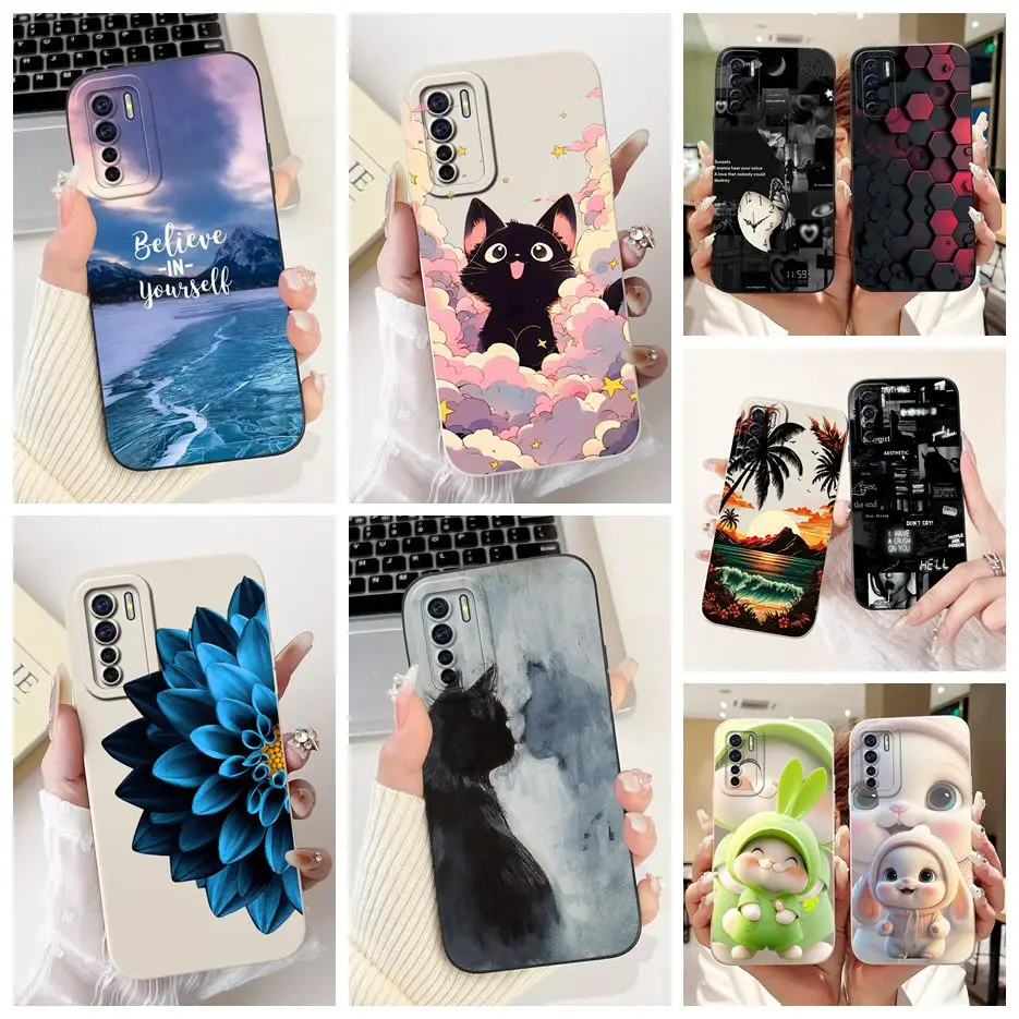 For Oppo A91 Case Oppo F15 CPH2001 Cute Candy Painted Cover Soft TPU Phone Case For Oppo Reno 3 Reno3 4G OppoA91 Back Cover Bags