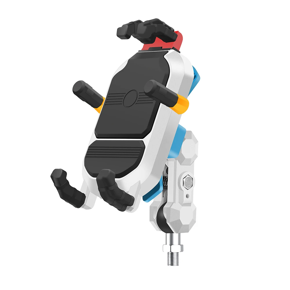 Motorcycle for smartphone Holder with Aluminum Alloy Frame PC Housing and 360 Degree Adjustable Ball for Positioning