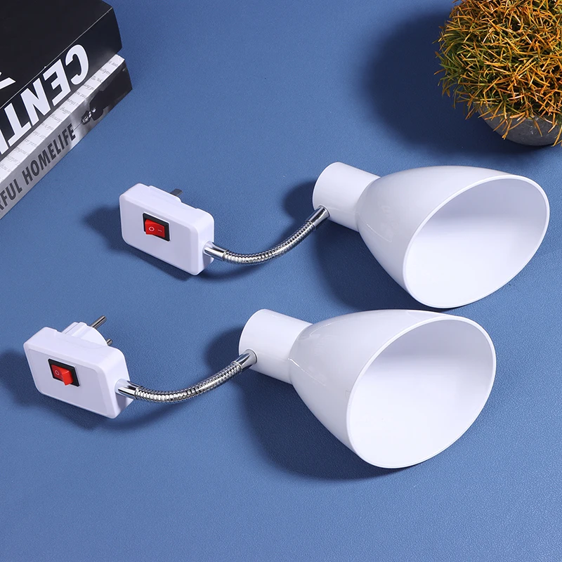 Flexível Extensão Base Da Lâmpada, Suporte Da Lâmpada LED, Soquete, Alongamento Do Bulbo, Lâmpada De Mesa Criativa, Branco, E27, 1Pc