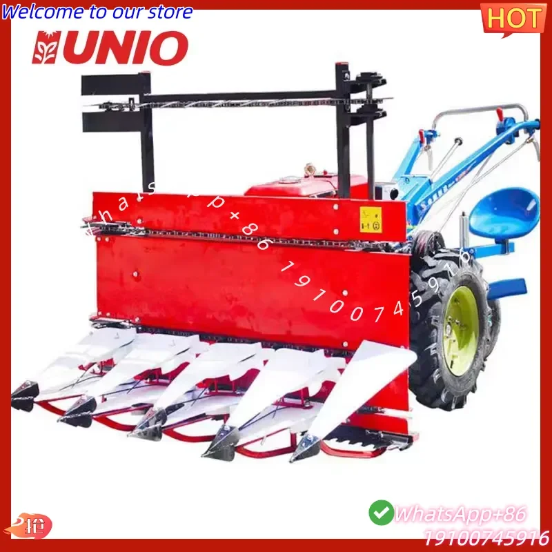 CE Certificate High Cutting Header Walk Behind Self Propelled Corn Rice Wheat Reaper Harvester Agricultural Machinery