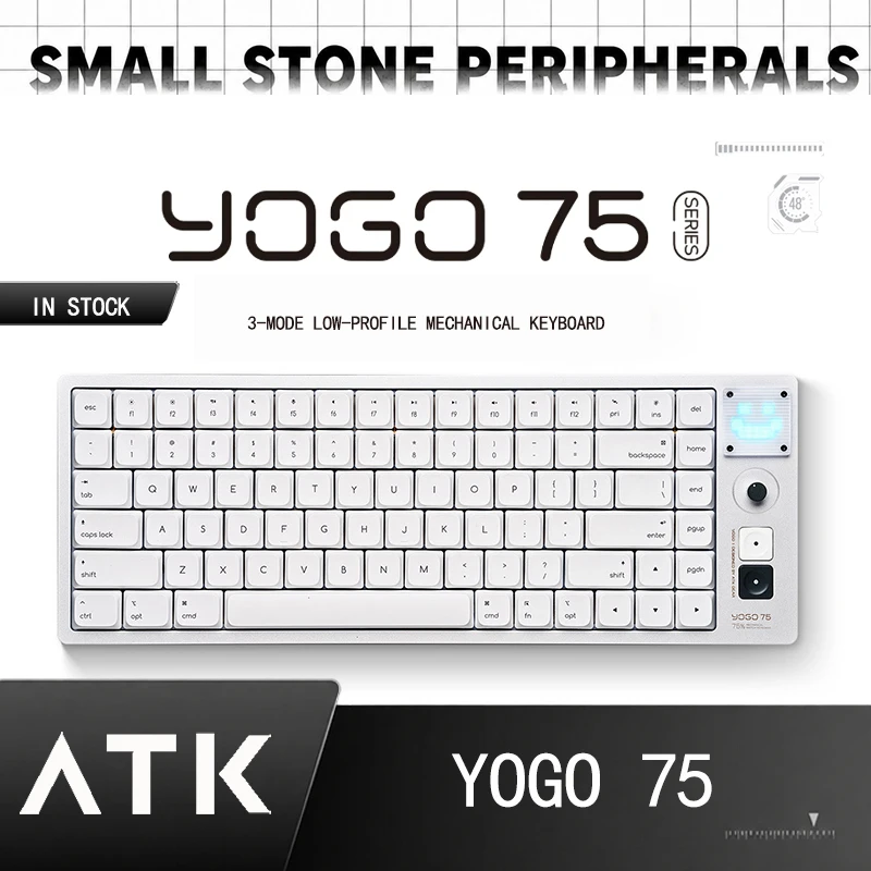 ATK YOGO 75 series Low Profile Mechanical Keyboard Aluminum Shell Tri Mode Portable Silent For Mac Windows Office Use