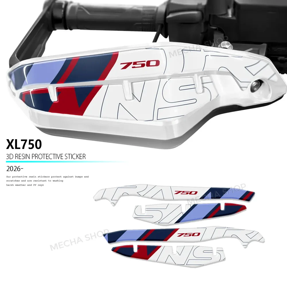 For XL750 Transalp 2026- Motorcycle HandGuard Shield Stickers Motocross Hand Guard Protection 3D Decals