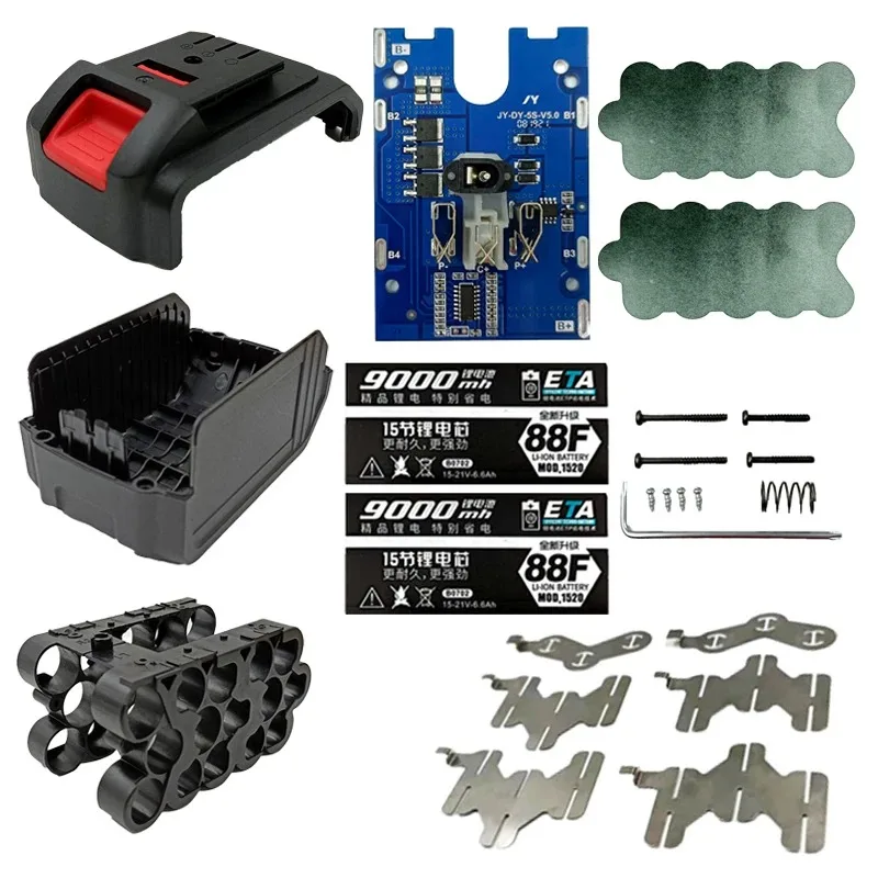 Lithium Battery Box PCB Charging Protection Board Shell Case For Dayi 21V Li-ion Batteries Housings 18650 holder 128VF 328VF