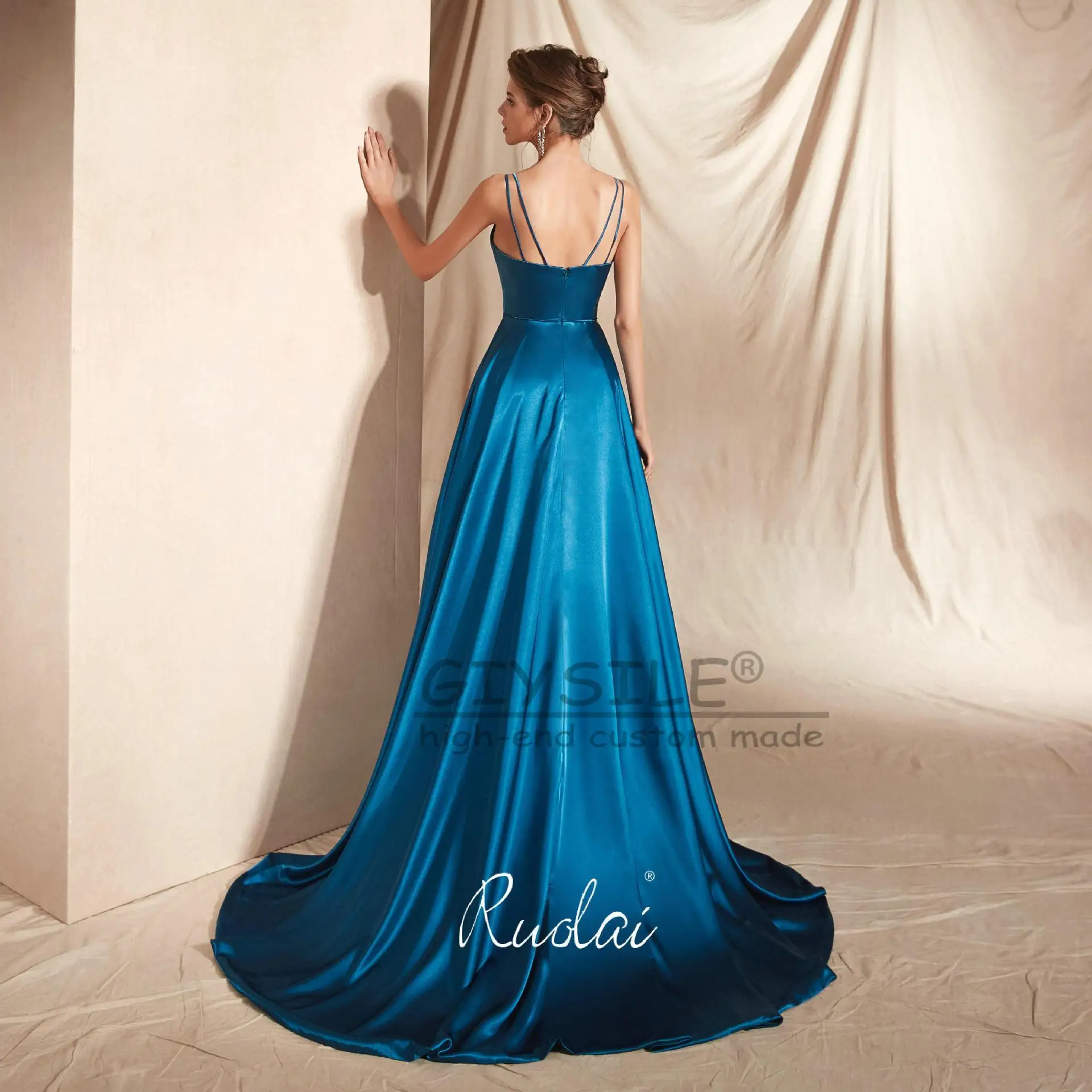 

GIYSILE Customized Deep V Neck Prom Dresses 2025 Vestidos De Gala Sexy Backless Glitter Evening Dress Modern Cocktail Dresses