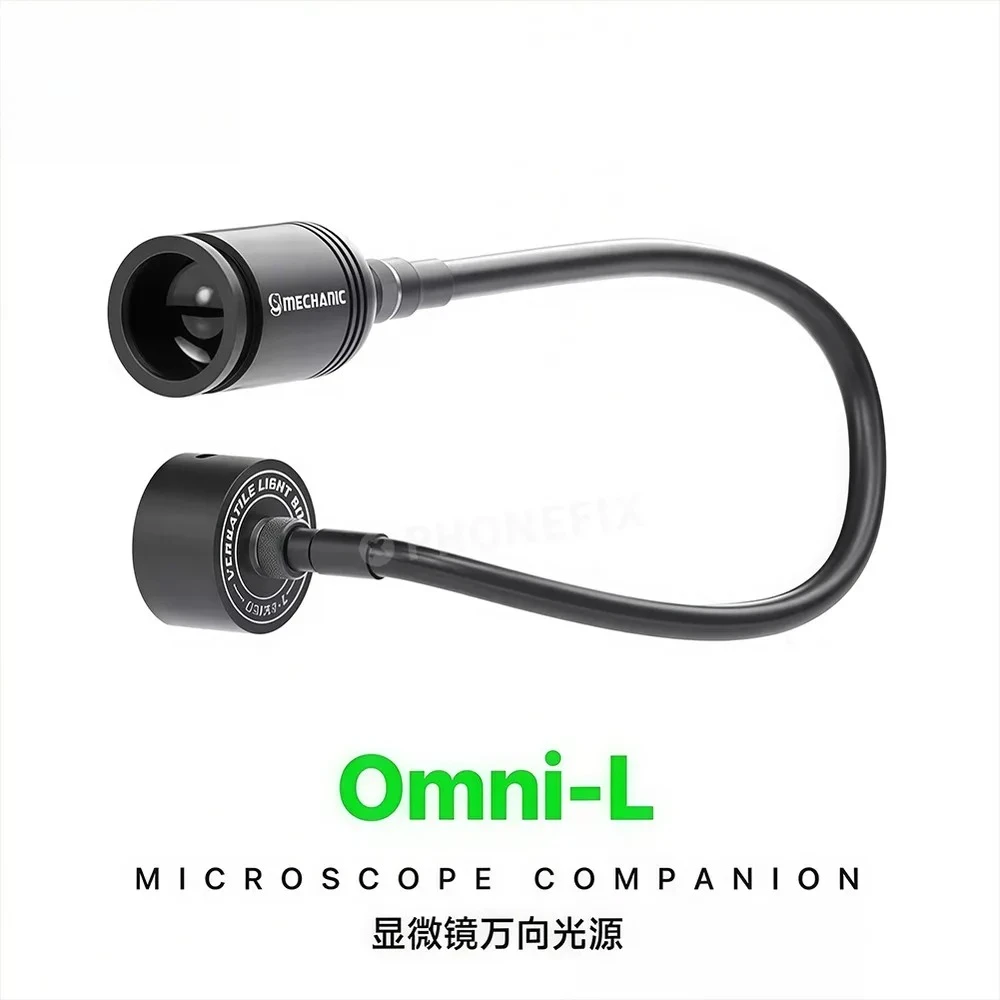Mechanic Omni-L 360° All-around Oblique Lighting Lamp 5W High CRI LED with Stepless Dimming for PCB CNC Micro-soldering Repair