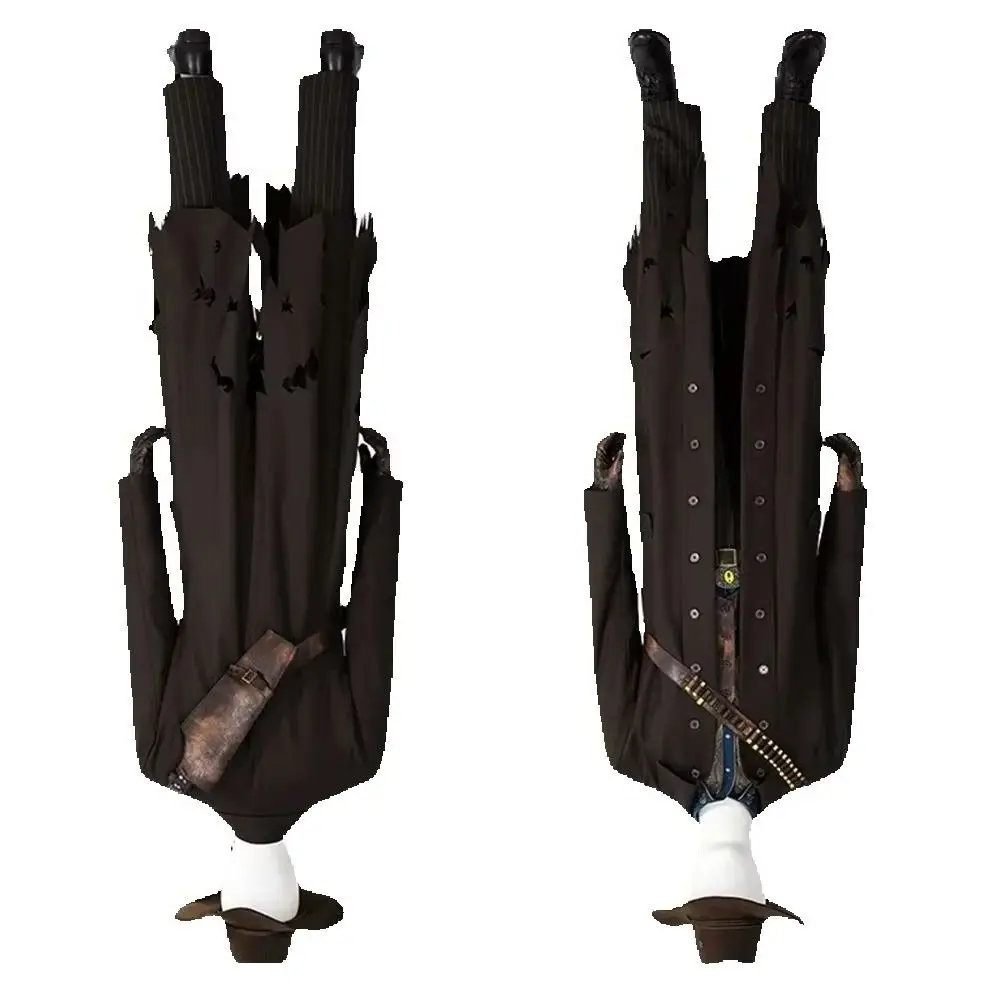 

Ghoul Cosplay Costume Men Leather Coat with Accessories Full Set Halloween Carnival Party Outfits