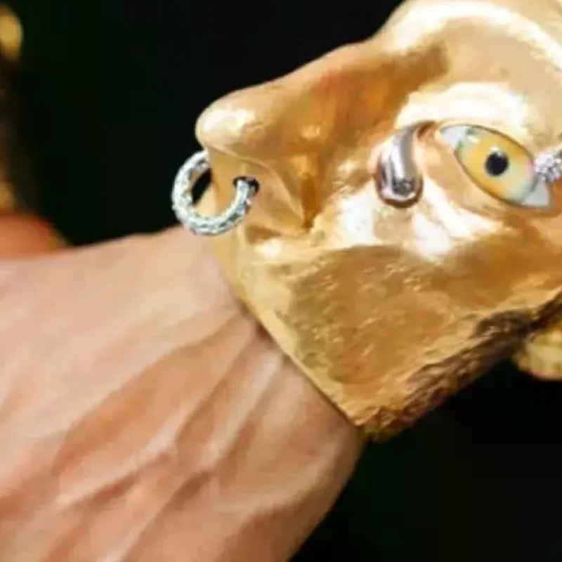 

Преувеличенный винтажный трехмерный браслет с глазами и носом для женщин, модные особенности на лице, открытый браслет, ювелирные аксессуары, подарки