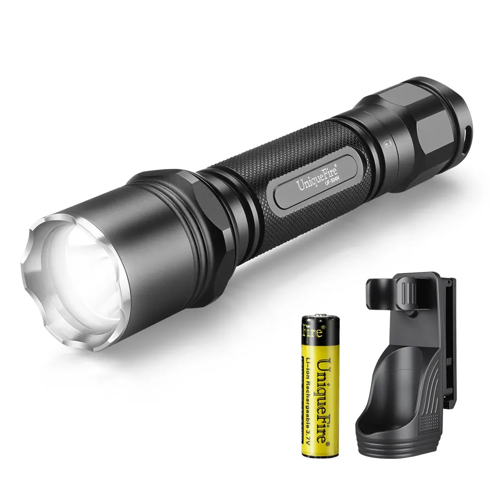 

UniqueFire 504N Handheld Super Bright LED Flashlight 3000 Lumens 5 Modes White Light Torch for Outdoor Activity,Camping,Hiking