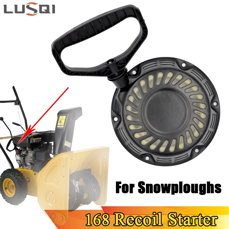 

LUSQI 168 Pull Recoil Starter Factory Produced For Gasoline 168F 170F Snow Sweeper Blower Engine Parts