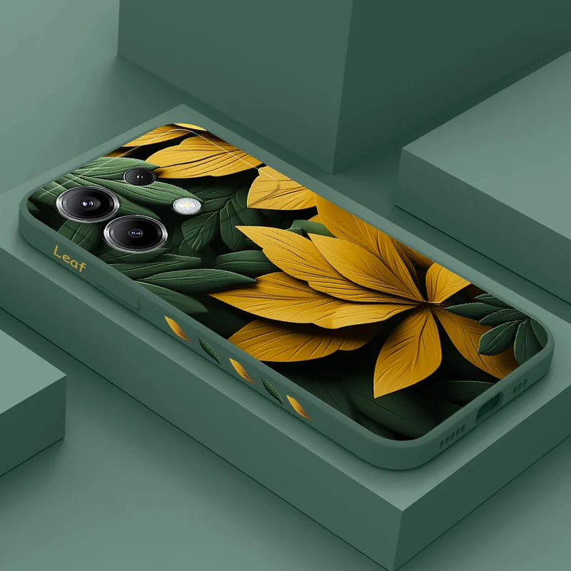 Carve A Leaf Phone Case For Xiaomi Poco X6 M5 M5S F5 X5 F4 X4 M4 F3 M3 X3 F2 Pro 4G 5G GT Silicone Cover