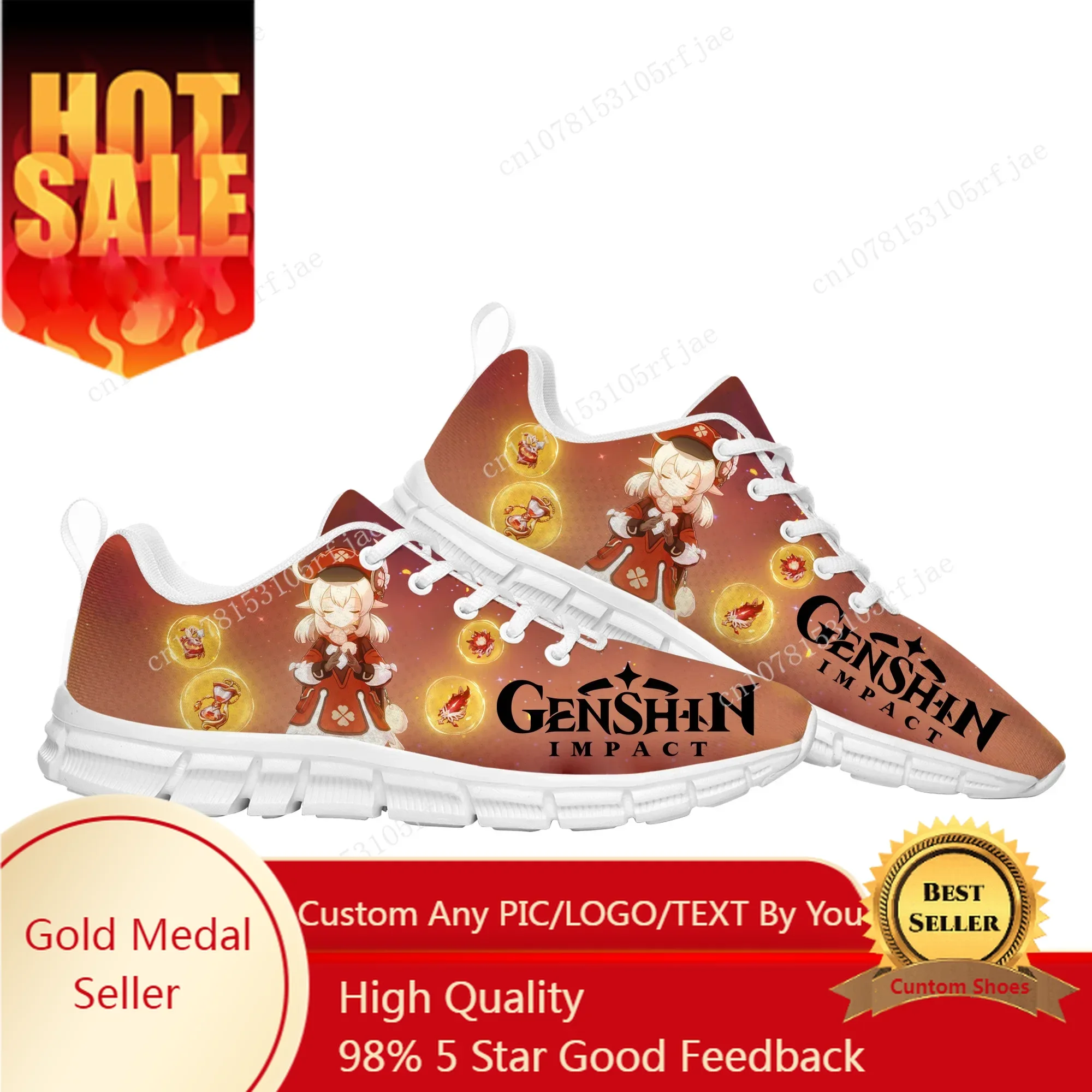 

Anime Cartoon Game Genshin Impact Sports Shoes Mens Womens Teenager Sneaker Tailor Made Couple Built Shoes