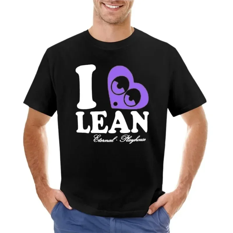 

i heart lean T-Shirt funny t shirts Short sleeve tee black t shirt tops t shirt for men