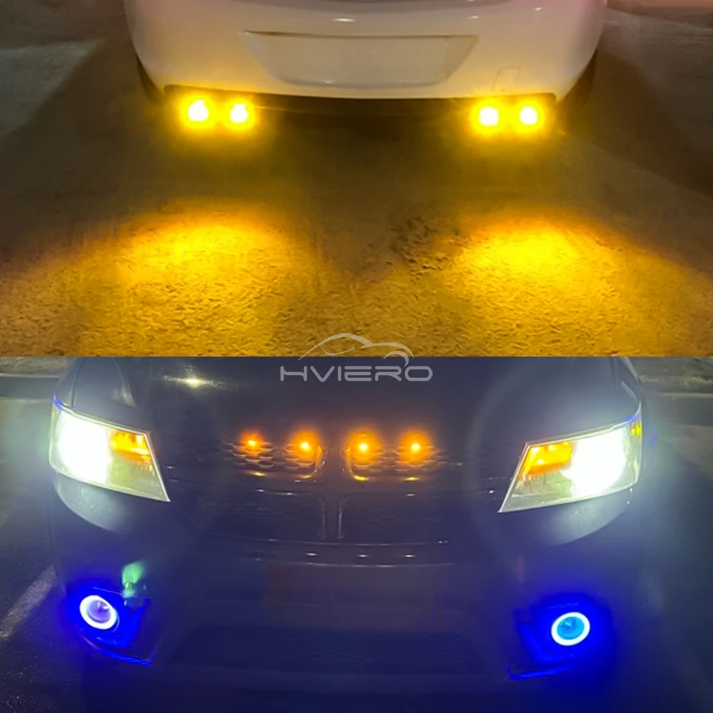 10 Uds 18mm 23mm ojo de águila blanco cálido Dc 12v coche Led diurno Drl Motor de respaldo lámparas de señal de estacionamiento luz antiniebla