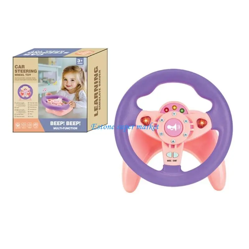 090B Children Driving Experience Toy With Simulation Sound Light Toddler Music Toy
