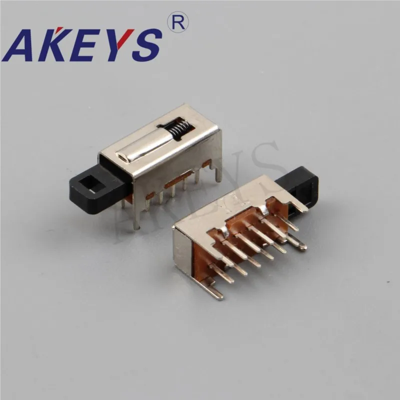 10PCS PS-42D02 20MM 12 pins Push Button Power Switch with 4pins fixed foot for Interphone