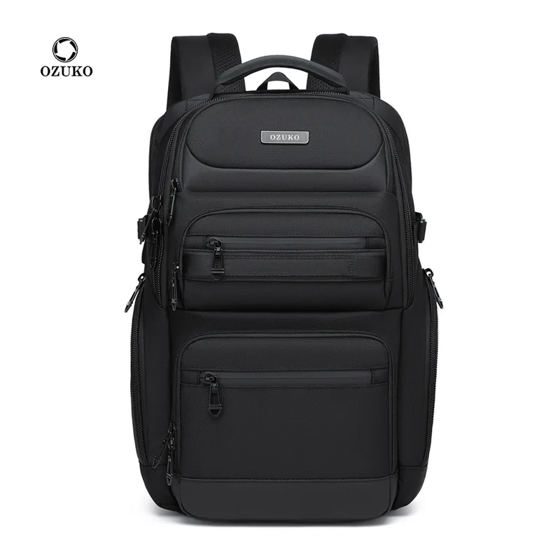 Ozuko Men's Multi Functional Waterproof Backpack 15.6/17.3 Inch Laptop Backpack Large Capacity Outdoor Bag For Commuting Trip