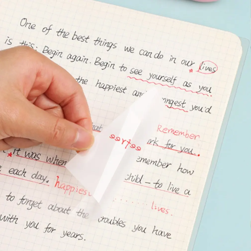 50 fogli adesivi trasparenti taccuini Note Sticky Notes Scrapes Posted it Paper Clear Notepad cancelleria scolastica forniture per ufficio