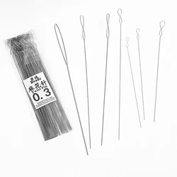 Soft Twisted Wire Needles, Fine Flexible Beading Needle Collapsible Eye Holds Threads for Pearl Knotting and Silk Cord