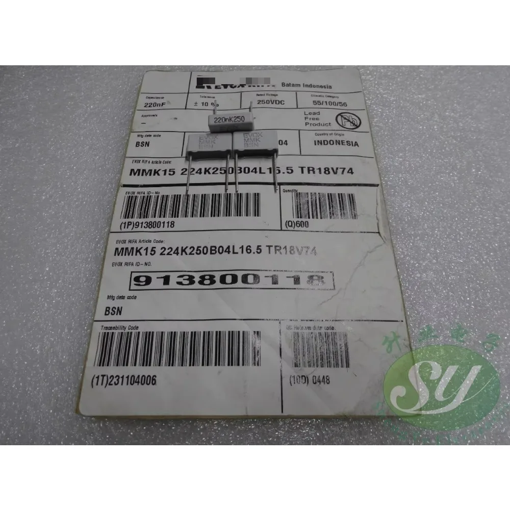 

20PCS RIFA EVOX MMK15 0.22uf/250v 220nf u22 224 Brand New 15mm Film Capacitor