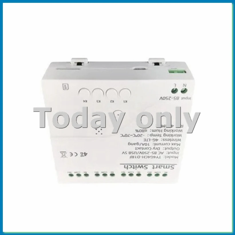 

Умный переключатель Tuya, реле 4G LTE с RF 433 МГц, умный GSM-переключатель, приложение, беспроводное управление, 4G, 4 канала, удаление контроллера переменного тока 85-250 В-VVNB