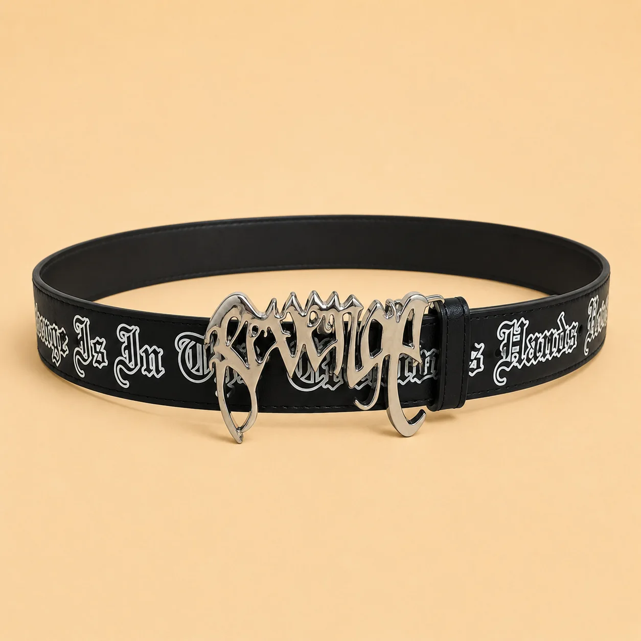 Y2K Gothic Punk PU Leather Waist Belt Skeleton Metal Buckle Waist Belt Dark Grunge Streetwear Harajuku Decor Belt for Men Women