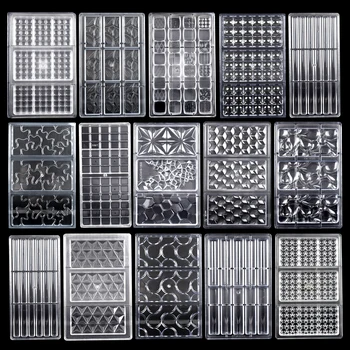 Schokoladenform aus Polycarbonat für Süßigkeiten, Schokoladenriegelformen, Acrylbonbons, Süßwaren, Küche, Backen, Gebäck, Utensilien