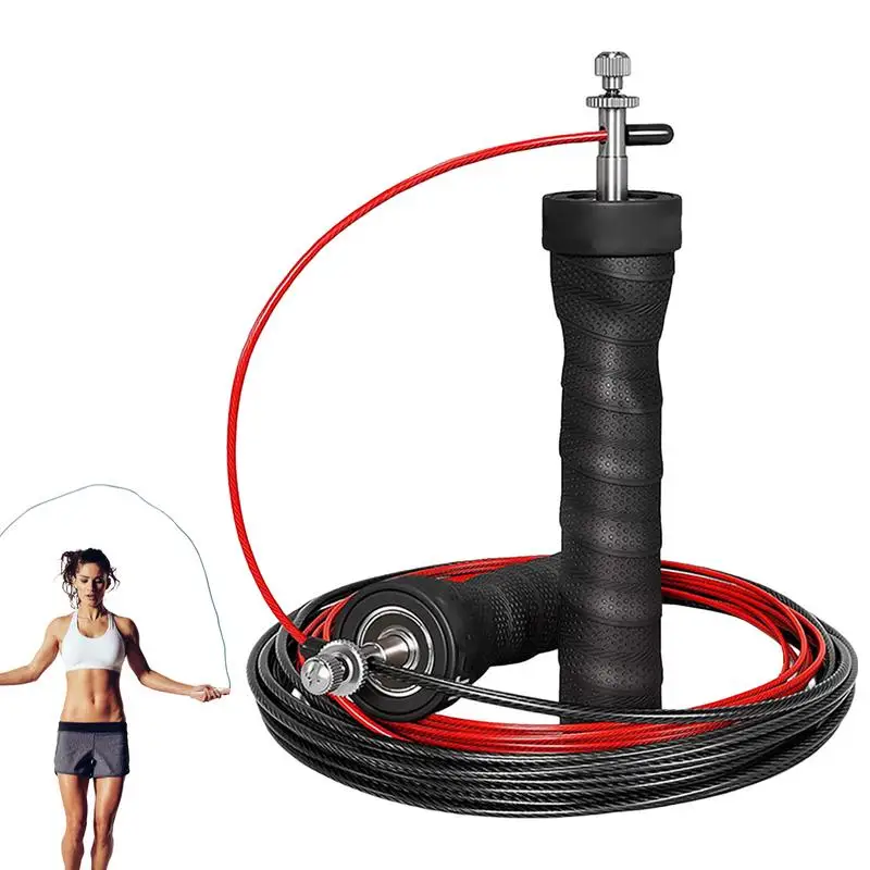 

Exercise Jump Rope Wire Skipping Cables Adjustable Gym Jump Rope Speed Cable Rope With Comfortable Handles For Students Workout